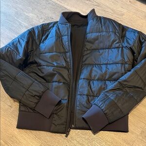 Women's Lululemon black reversible bomber jacket